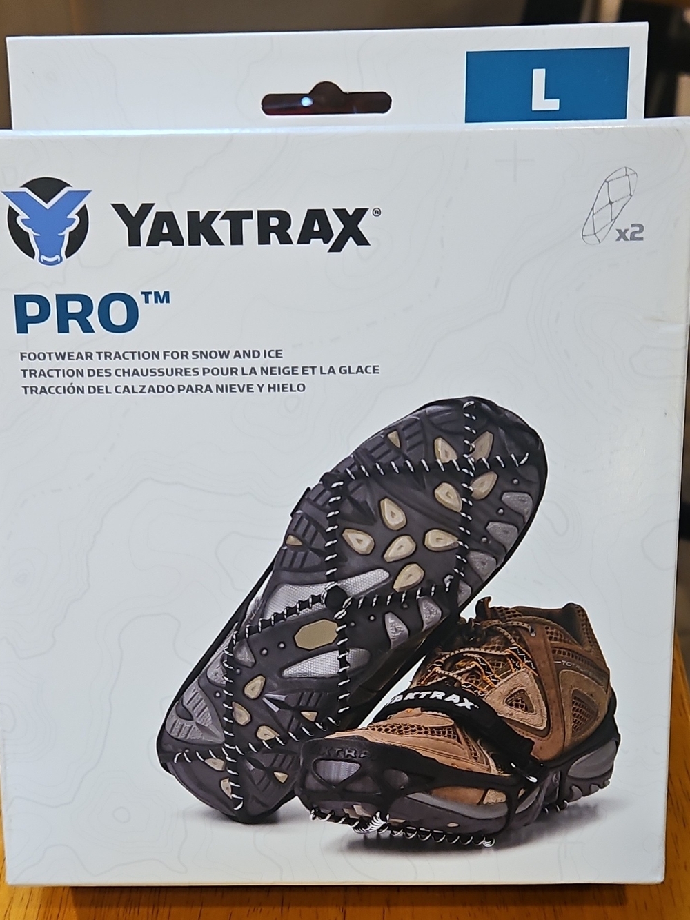 Yaktrax Pro Large Snow & Ice Traction Cleats Shoe Grips NEW